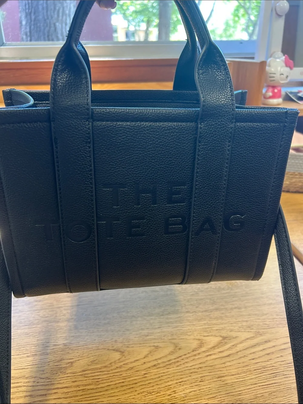 The Tote Bag Black Leather Tote for Men